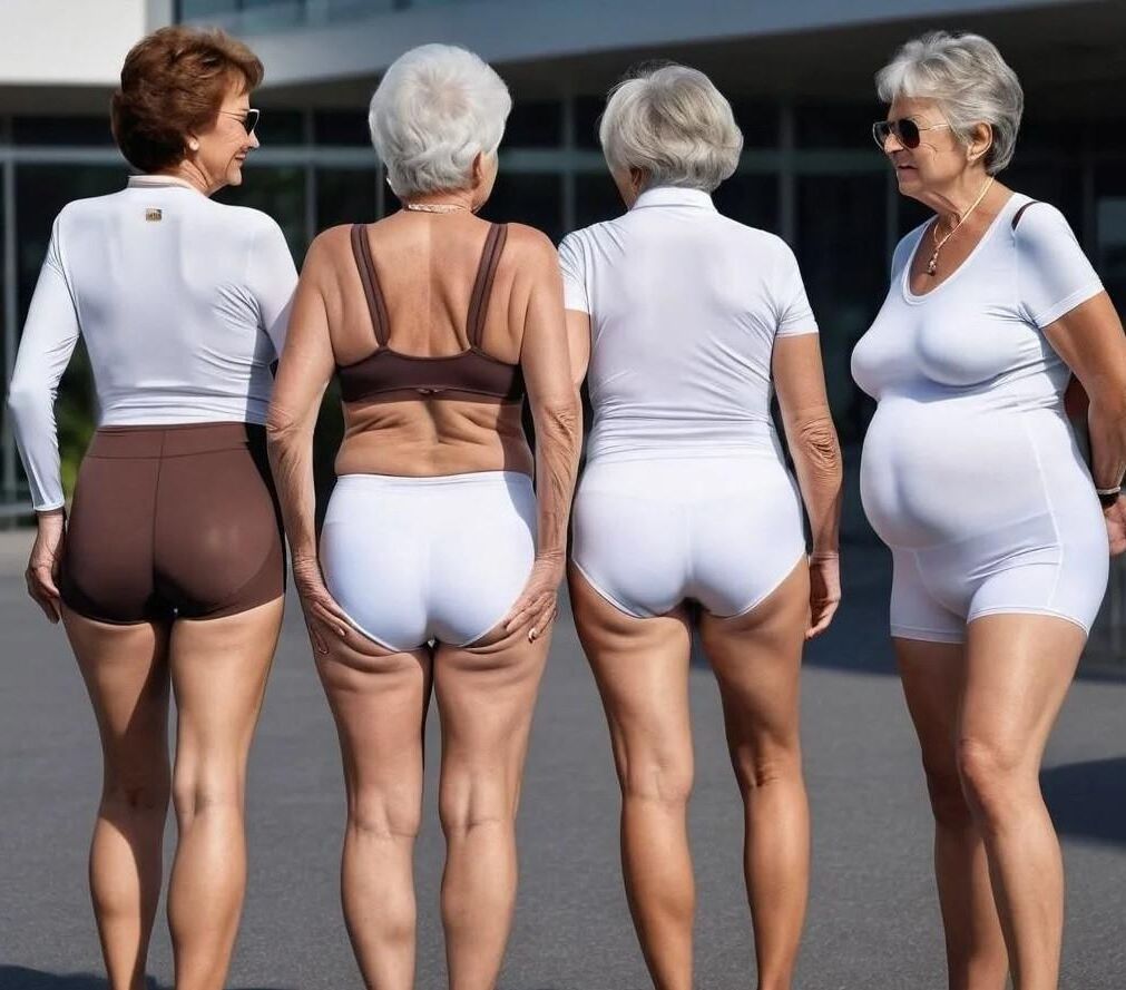 ИИ Grannies, в основном в белом.