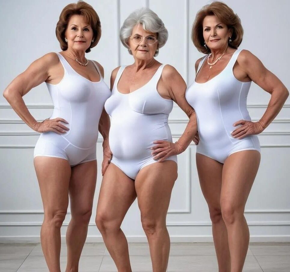 ИИ Grannies, в основном в белом.