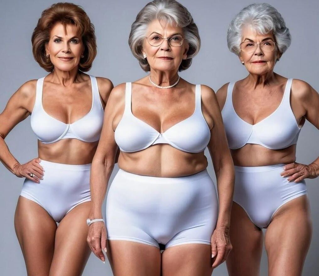 ИИ Grannies, в основном в белом.