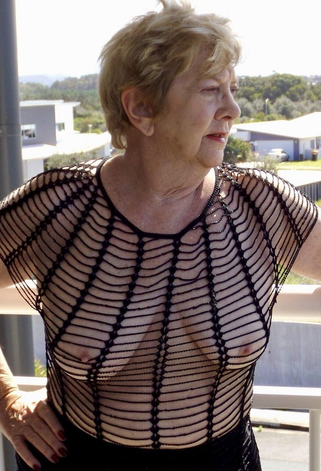 Look at me young man, not at my tits 