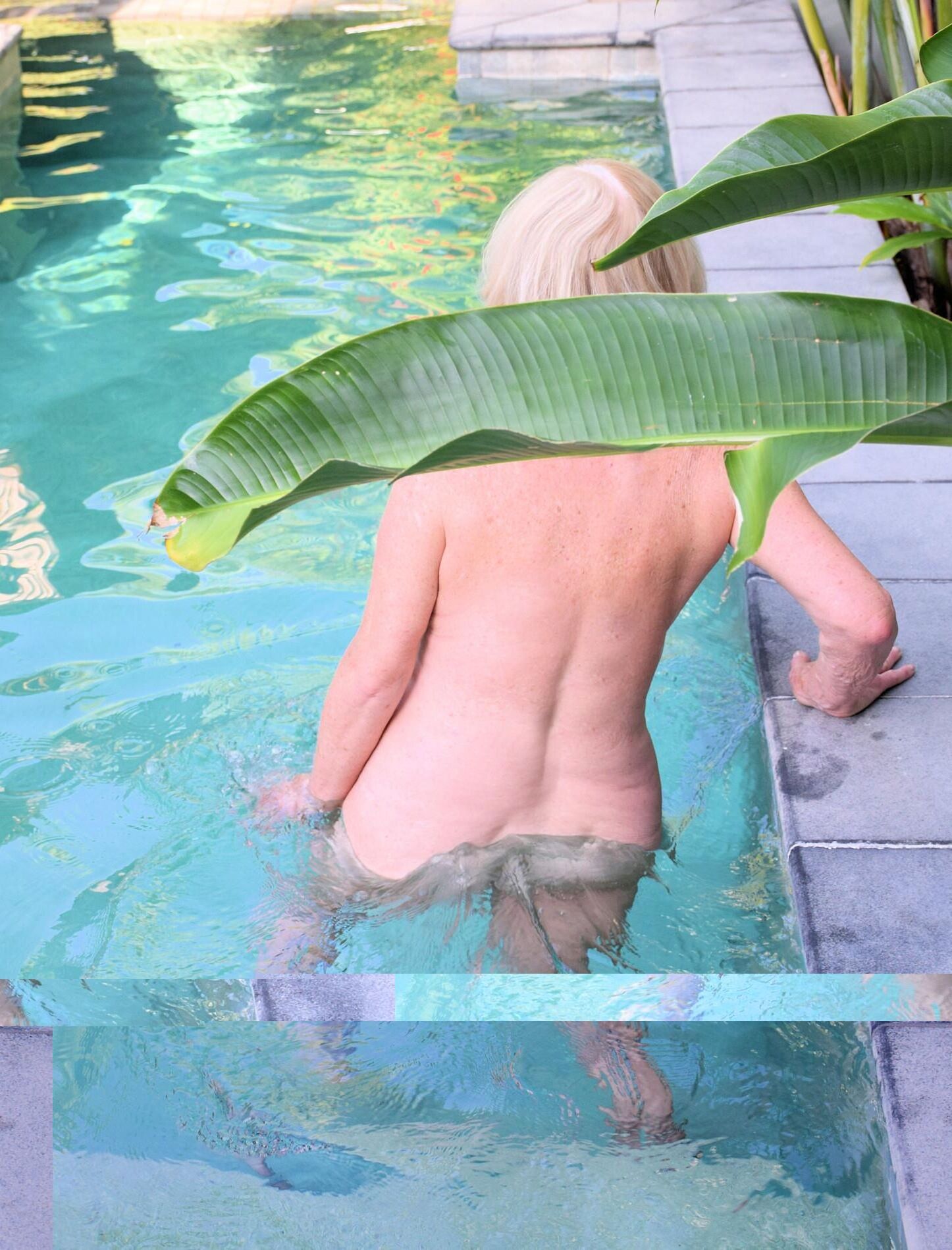 ¡Placer junto a la piscina con nuestra desnuda dama Diane!