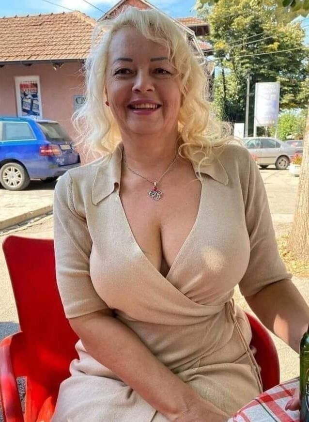 Look at me young man, not at my tits 