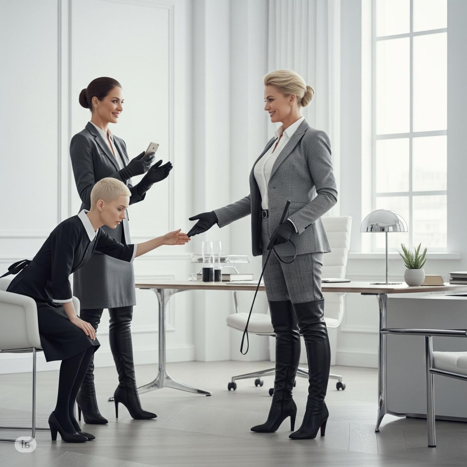 El primer día de una criada en la corporación de trabajo