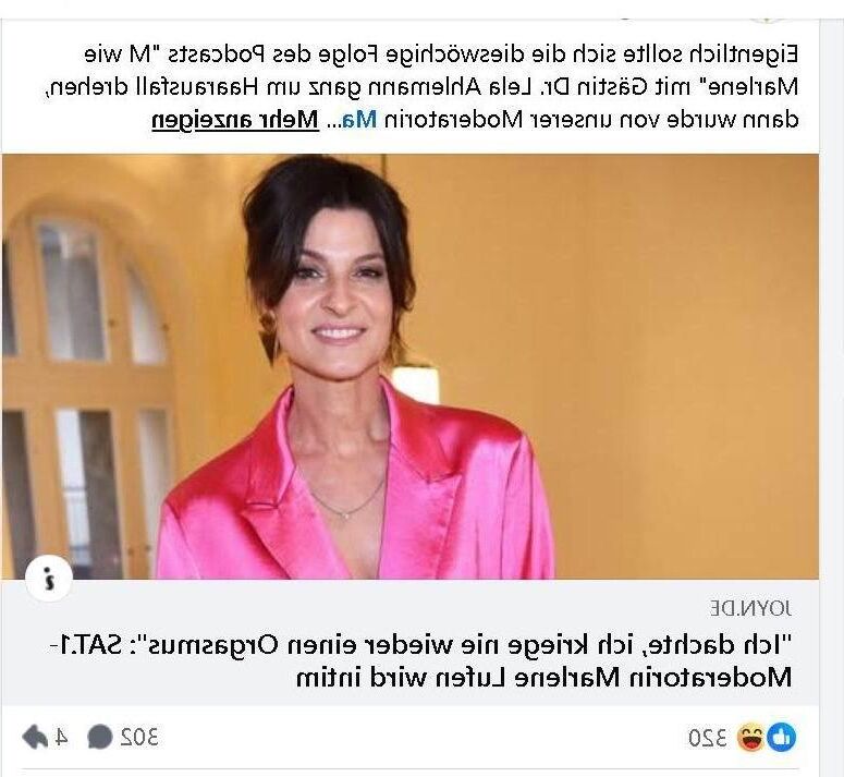 Marlene Lufen hat Orgasmus Probleme