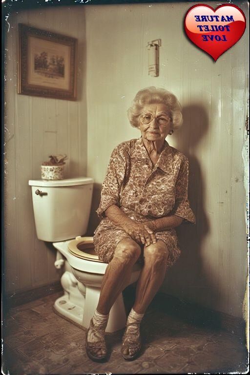 OLD AND MATURE LADIES POSING ON THEIR TOILET BOWLS 