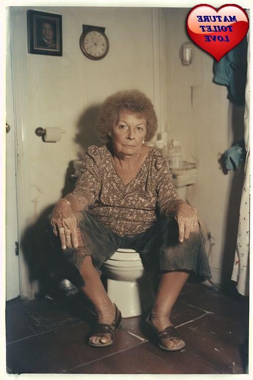 OLD AND MATURE LADIES POSING ON THEIR TOILET BOWLS 