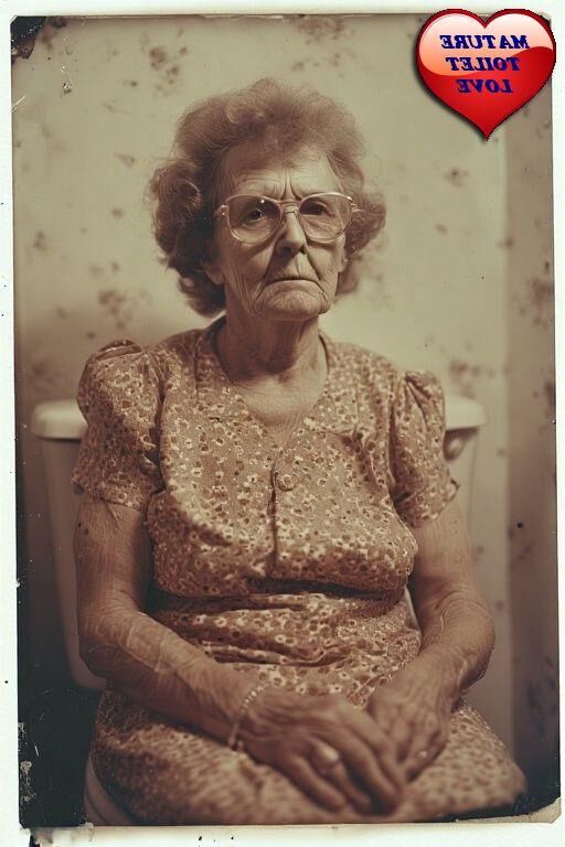 OLD AND MATURE LADIES POSING ON THEIR TOILET BOWLS 