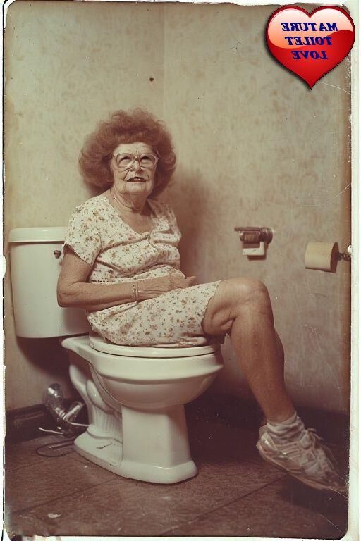 OLD AND MATURE LADIES POSING ON THEIR TOILET BOWLS 