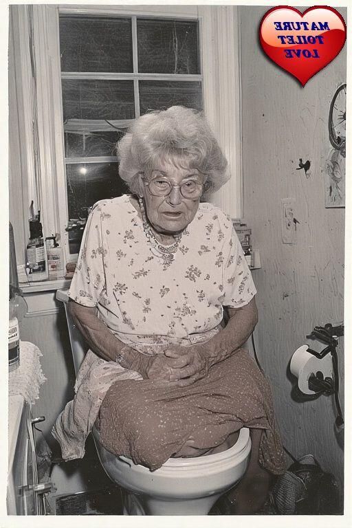 OLD AND MATURE LADIES POSING ON THEIR TOILET BOWLS 
