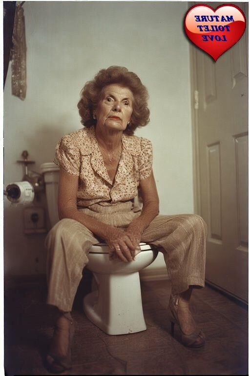 OLD AND MATURE LADIES POSING ON THEIR TOILET BOWLS 