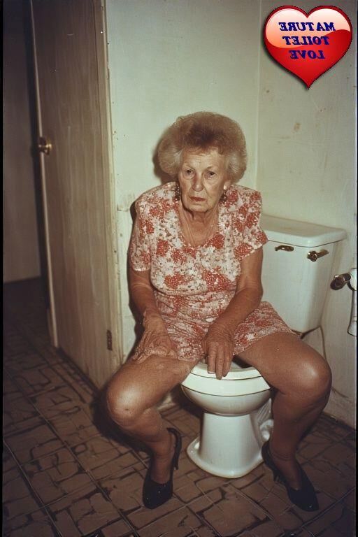 OLD AND MATURE LADIES POSING ON THEIR TOILET BOWLS 