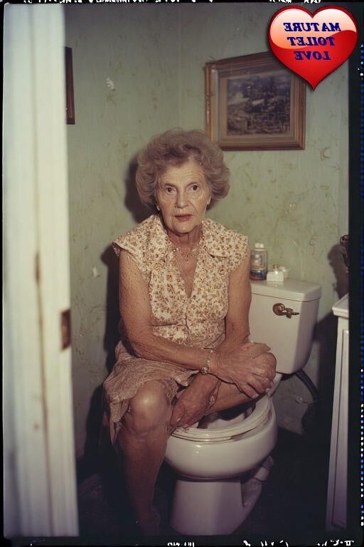 OLD AND MATURE LADIES POSING ON THEIR TOILET BOWLS 