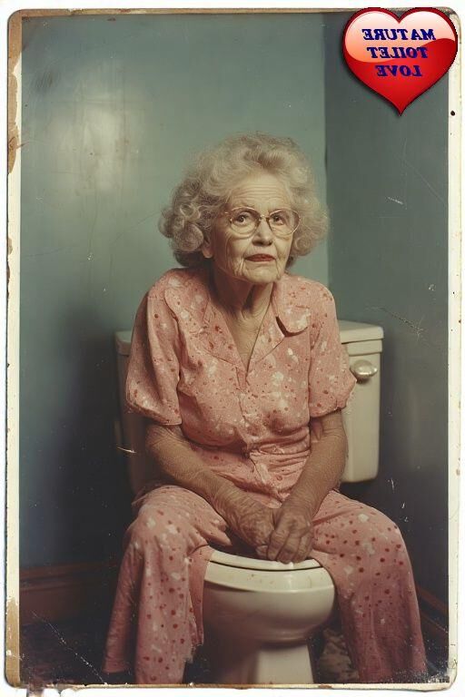 OLD AND MATURE LADIES POSING ON THEIR TOILET BOWLS 