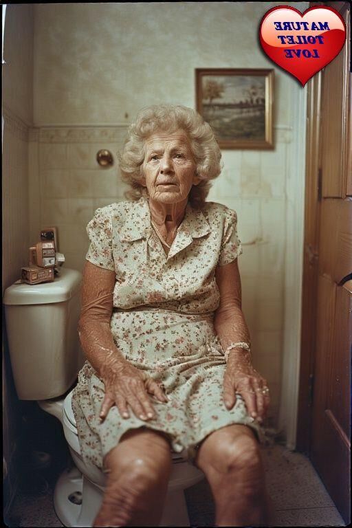 OLD AND MATURE LADIES POSING ON THEIR TOILET BOWLS 