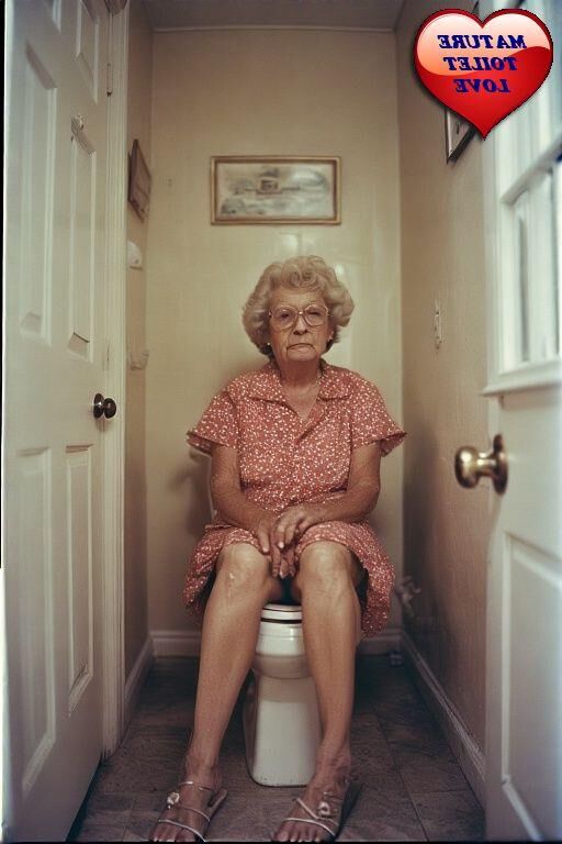 OLD AND MATURE LADIES POSING ON THEIR TOILET BOWLS 