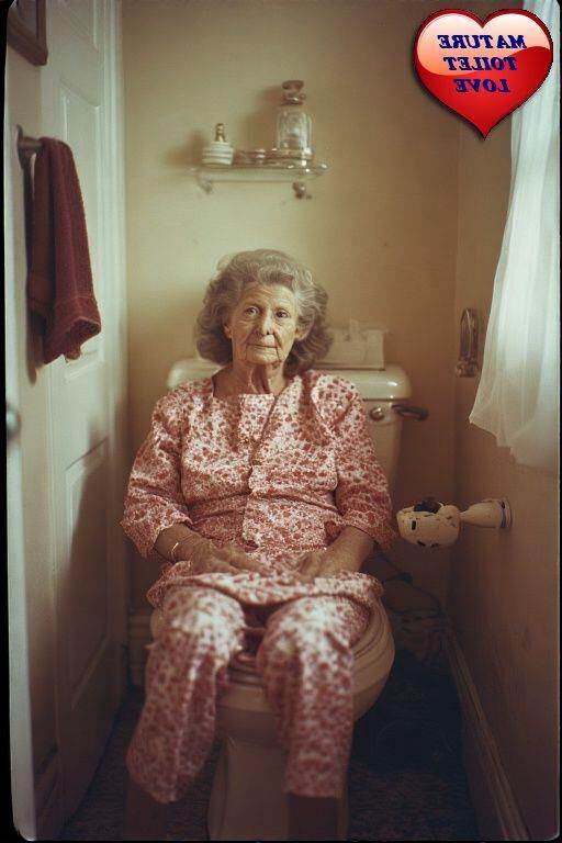 OLD AND MATURE LADIES POSING ON THEIR TOILET BOWLS 