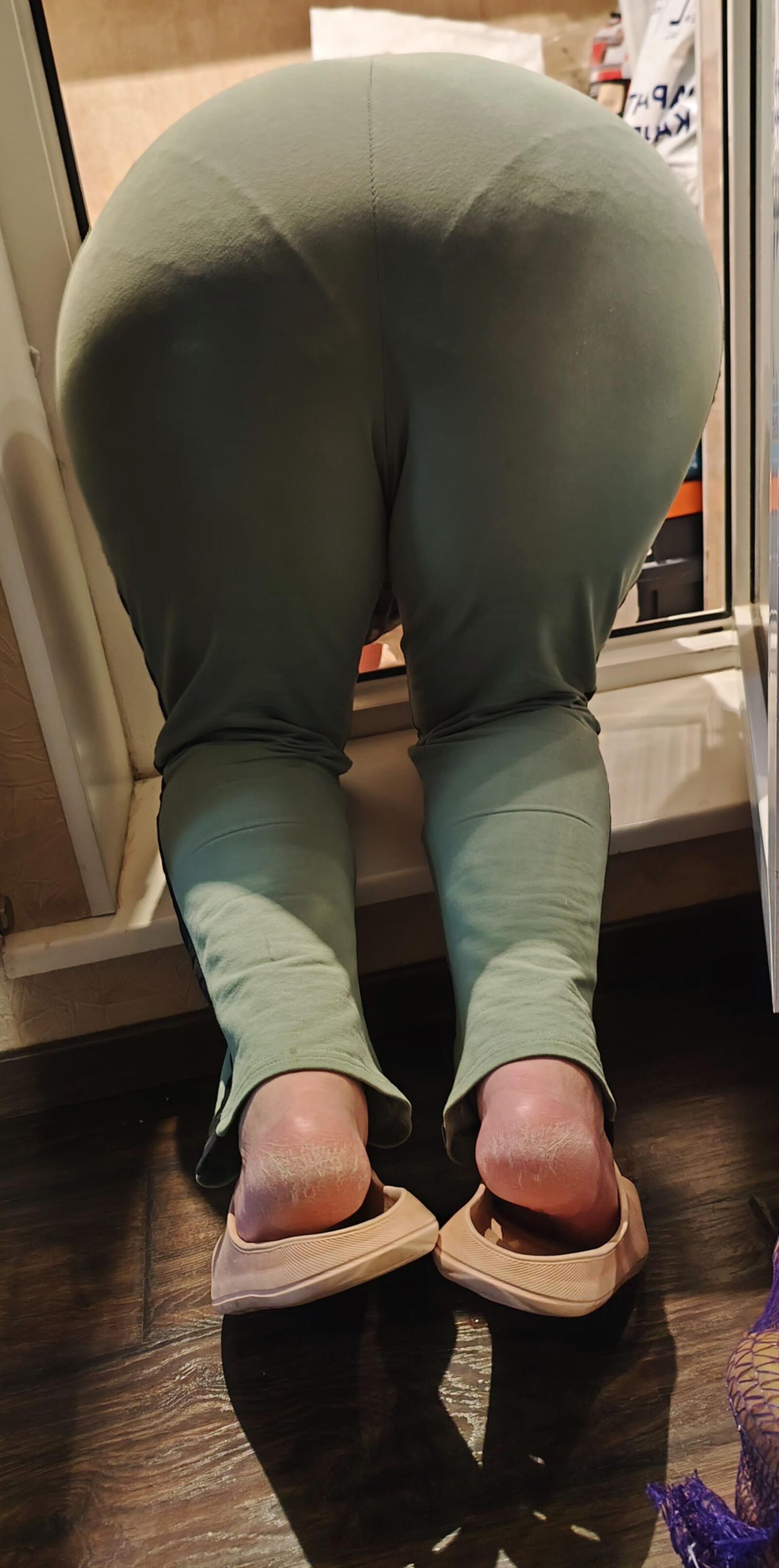 My wife's mom's gorgeous legs and ass