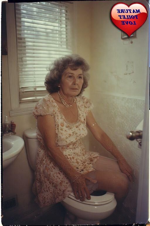 OLD AND MATURE LADIES POSING ON THEIR TOILET BOWLS 