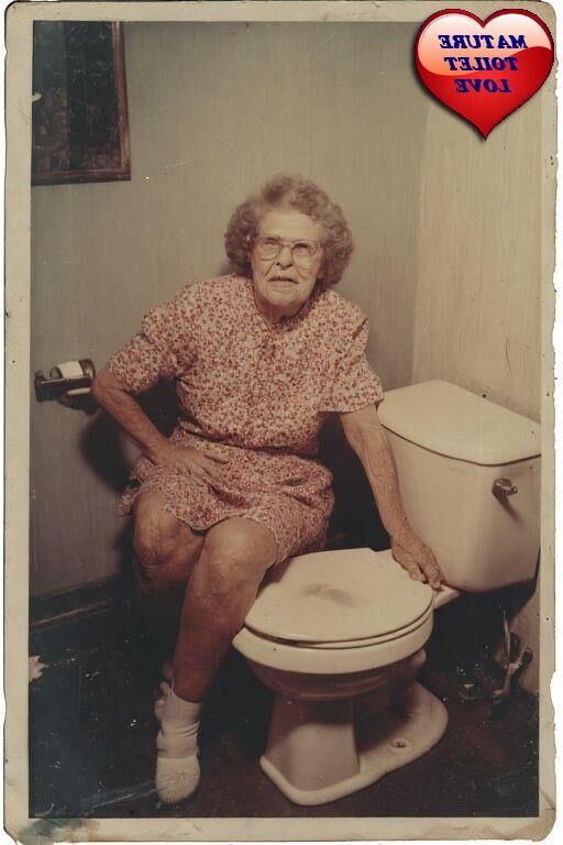 OLD AND MATURE LADIES POSING ON THEIR TOILET BOWLS 