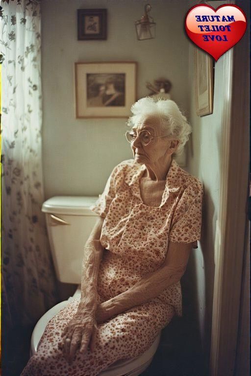 OLD AND MATURE LADIES POSING ON THEIR TOILET BOWLS 