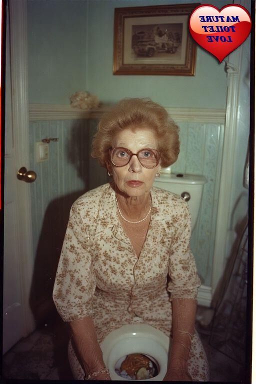 OLD AND MATURE LADIES POSING ON THEIR TOILET BOWLS 