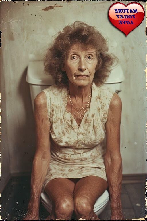 OLD AND MATURE LADIES POSING ON THEIR TOILET BOWLS 