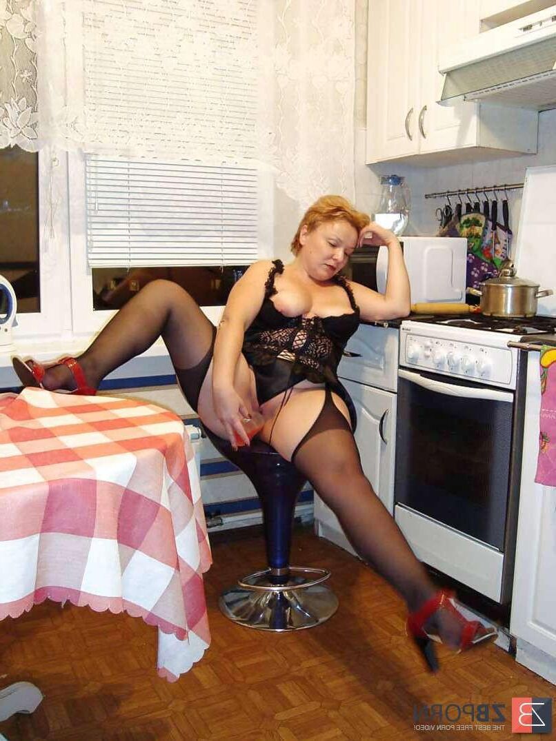Mature slut in her kitchen and not only