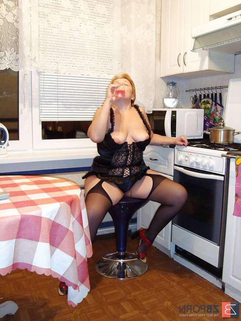 Mature slut in her kitchen and not only