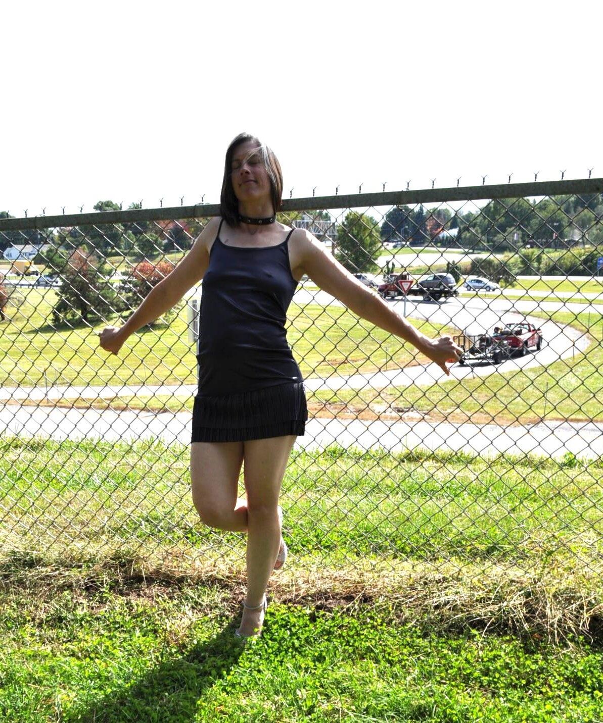 short dress and heels