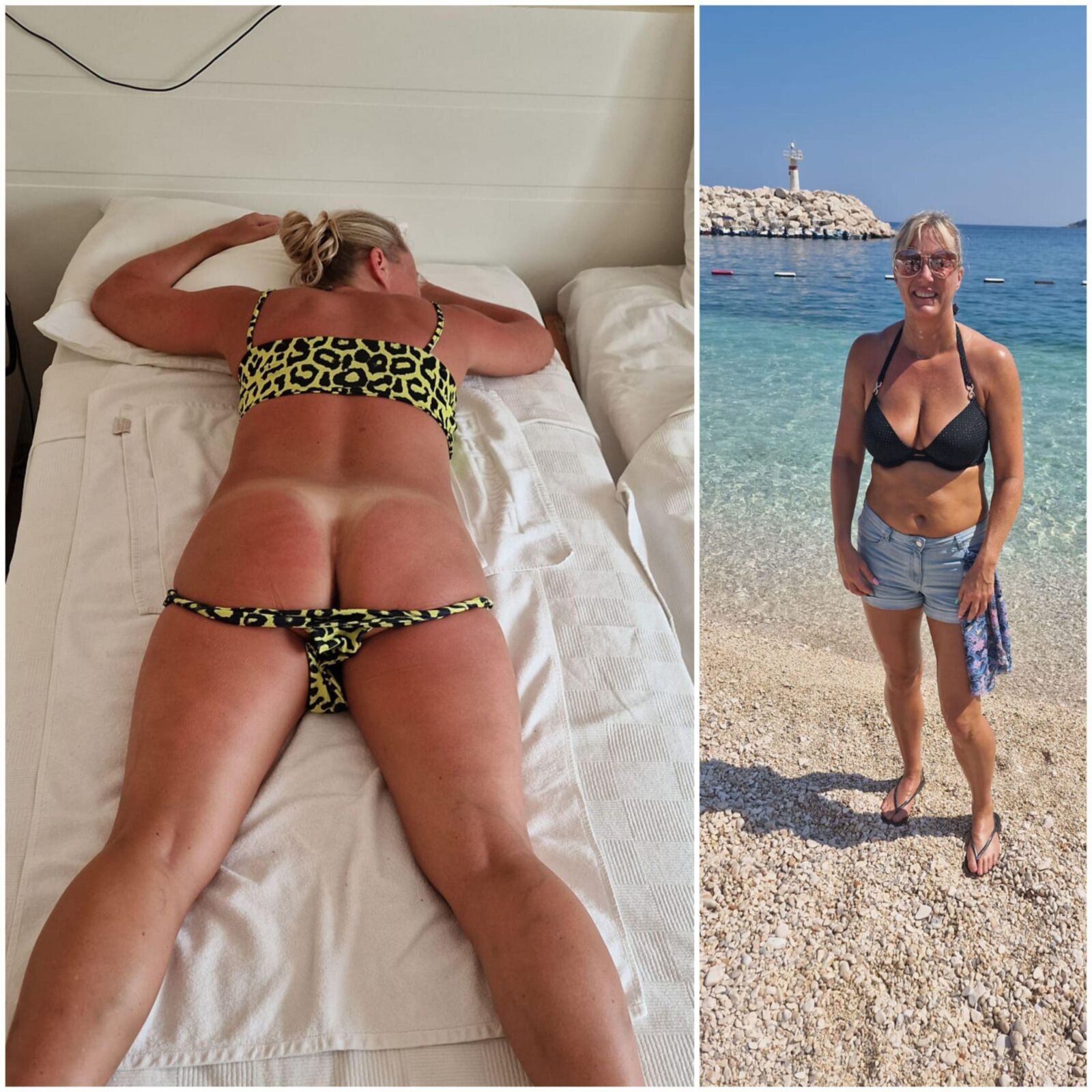 Belle Femme Blonde Cousue