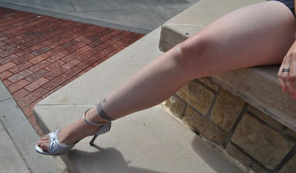 short dress and heels