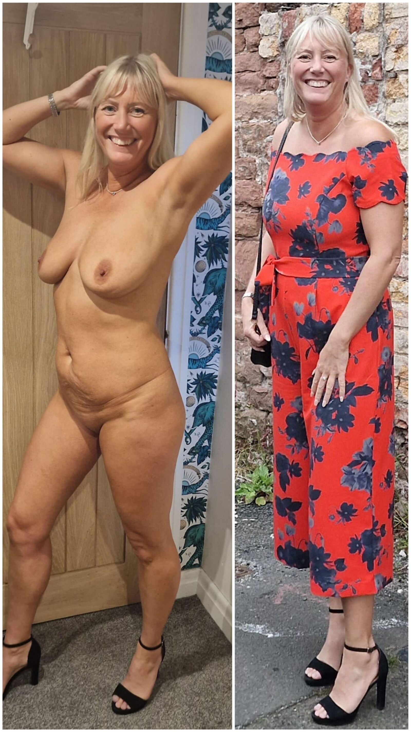 Belle Femme Blonde Cousue