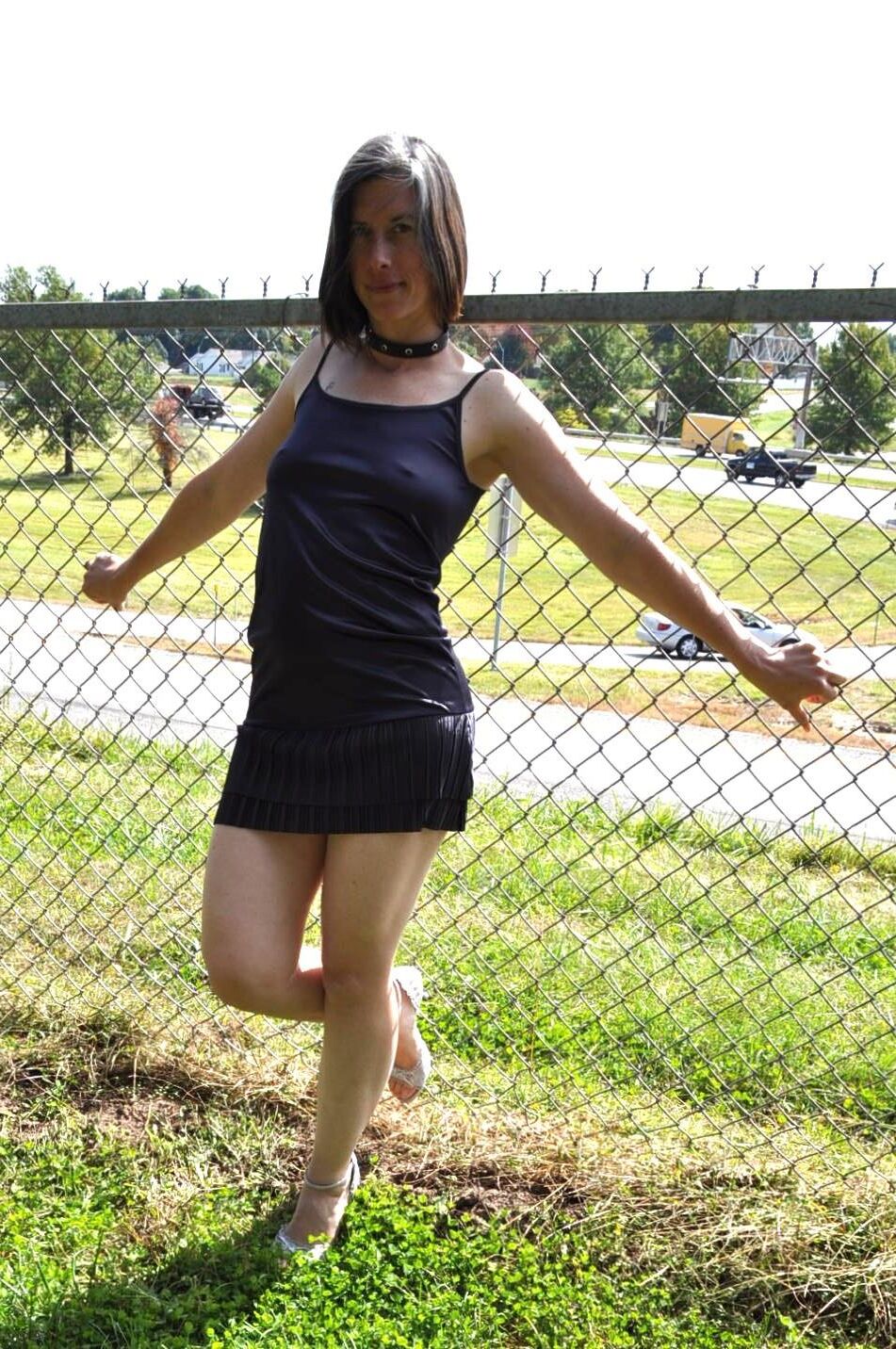 short dress and heels
