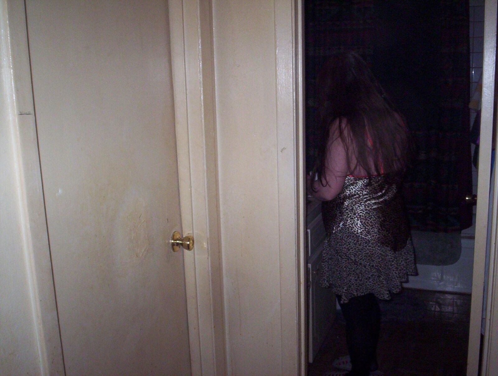 Shawnee playing in black tights 