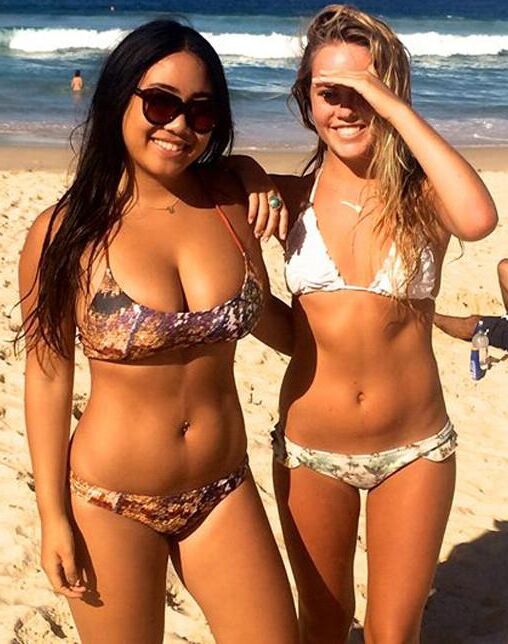Top Busting Swimsuit Tits 