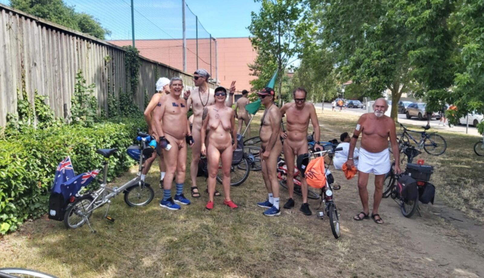 Ipswich nackte Radtour